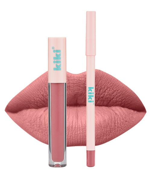 kiki Lip Kit with Matte Stay all Day Liquid Lipstick and Lipliner in DESTINY